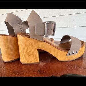 MIA - Tan Block Heel (Used like New)